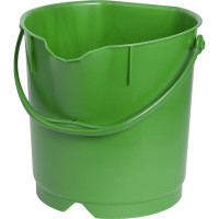 Ведро FBK 9л зеленое, армир. пластик противоударный, круглое, 80102-5