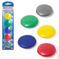 Магниты БОЛЬШОГО ДИАМЕТРА, 40 мм, КОМПЛЕКТ 5 штук, цвет АССОРТИ, в блистере, BRAUBERG, 231730, комплект 5 шт Магниты БОЛЬШОГО ДИАМЕТРА, 40 мм, КОМПЛЕКТ 5 штук, цвет АССОРТИ, в блистере, BRAUBERG, 231730, комплект 5 шт