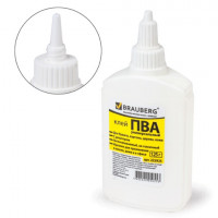 Клей ПВА BRAUBERG (бумага, картон, дерево), 125 г, 222925 Клей ПВА BRAUBERG (бумага, картон, дерево), 125 г, 222925