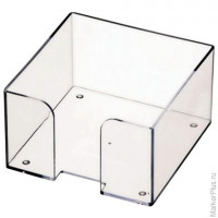 Подставка для бумажного блока СТАММ пластиковая, 90х90х50 мм, прозрачная, ПЛ61, 5 шт/в уп Подставка для бумажного блока СТАММ пластиковая, 90х90х50 мм, прозрачная, ПЛ61, 5 шт/в уп