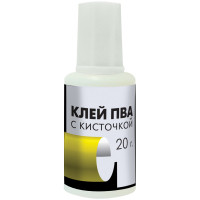 Клей ПВА Гамма, 20г, с кисточкой Клей ПВА Гамма, 20г, с кисточкой
